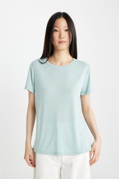 Regular Fit Crew Neck Casual Short Sleeve T-Shirt