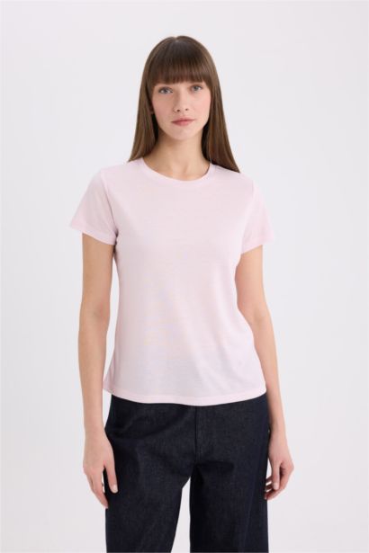 Regular Fit Crew Neck Basic T-Shirt