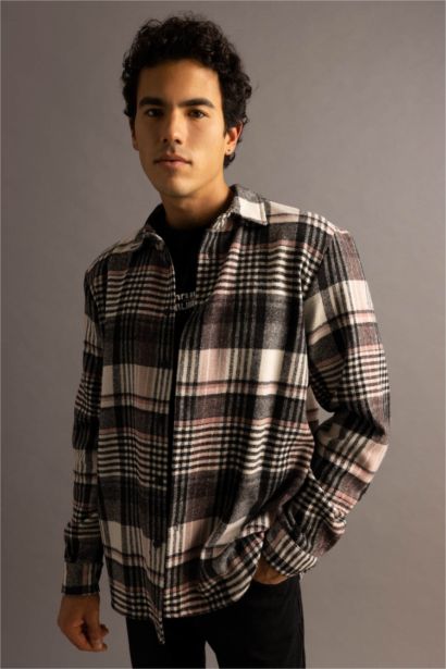 қалыпты пішім чек Ұзын жеңді көйлек