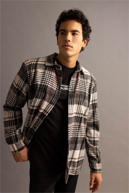 қалыпты пішім чек Ұзын жеңді көйлек