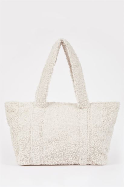 Kadın Suni Kürklü Tote Omuz Çantası