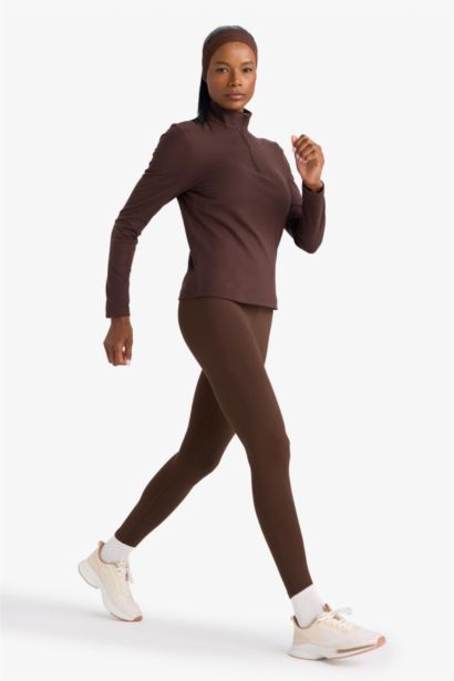 Спортивные леггинсы DefactoFit с высоким поясом и мягкой подкладкой