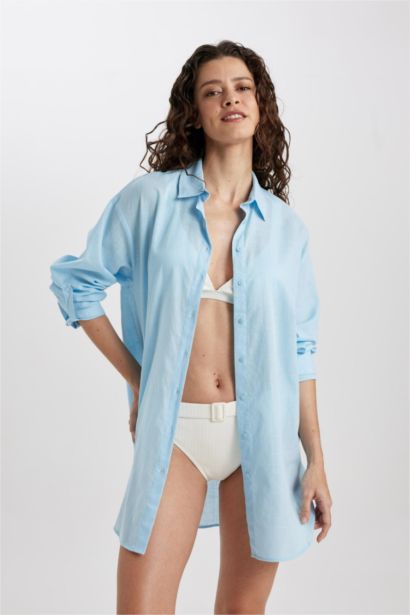 Fall in Love Regular Fit Beach Shirt