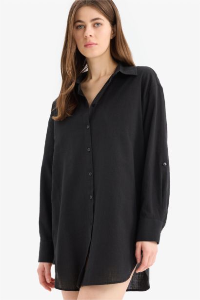 Fall in Love Regular Fit Beach Shirt