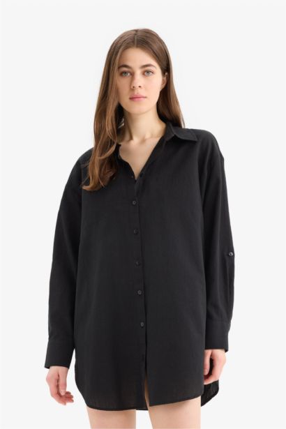 Fall in Love Regular Fit Beach Shirt