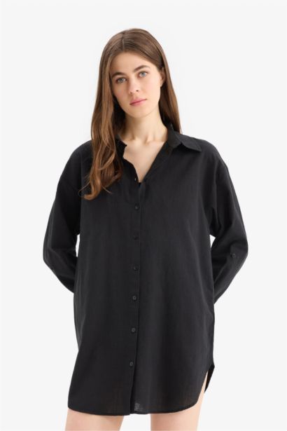 Fall in Love Regular Fit Beach Shirt