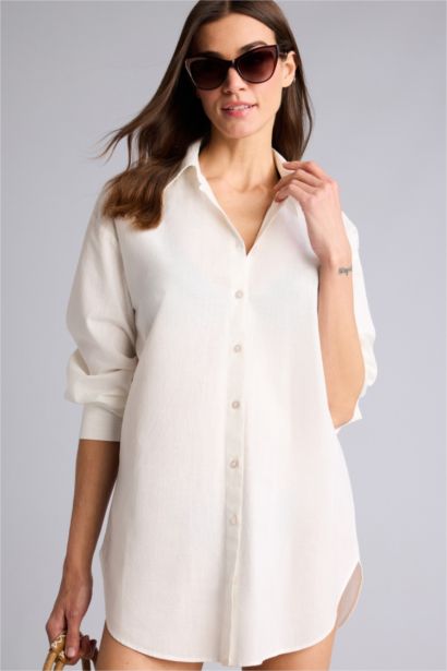 Chemise de plage 100% coton à coupe régulière de Fall in love