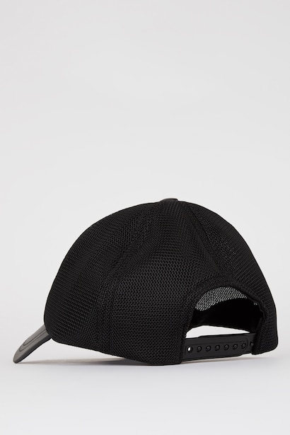 Men Faux Leather Cap Hat