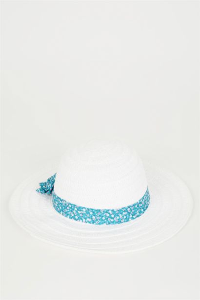 طاقية خوص بناتي أبيض