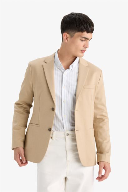 Slim Fit Lined Blazer