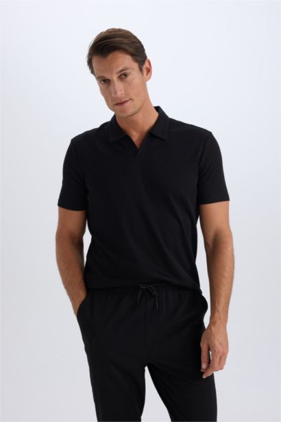 Slim Fit Short Sleeve Polo T-Shirt