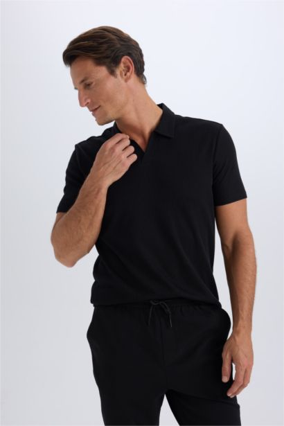 Slim Fit Short Sleeve Polo T-Shirt