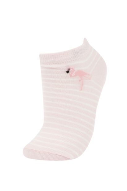 Girls' Cotton 5 Pack Short Socks