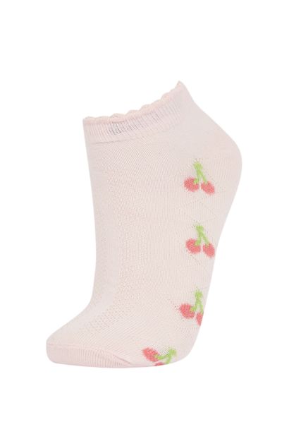Girls' Cotton 5 Pack Short Socks
