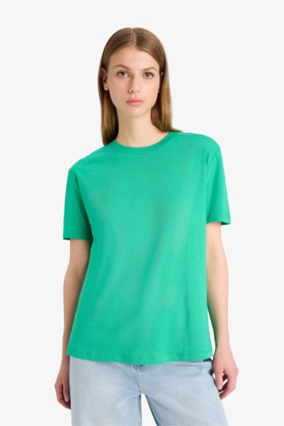 T-Shirt coupe régulière Manches Courtes à Col Rond