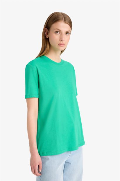 T-Shirt coupe régulière Manches Courtes à Col Rond