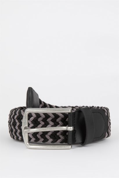 Ceinture en jean à boucle rectangulaire pour hommes