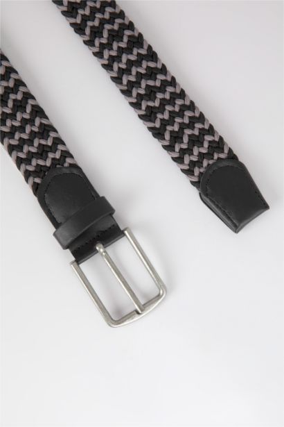 Ceinture en jean à boucle rectangulaire pour hommes