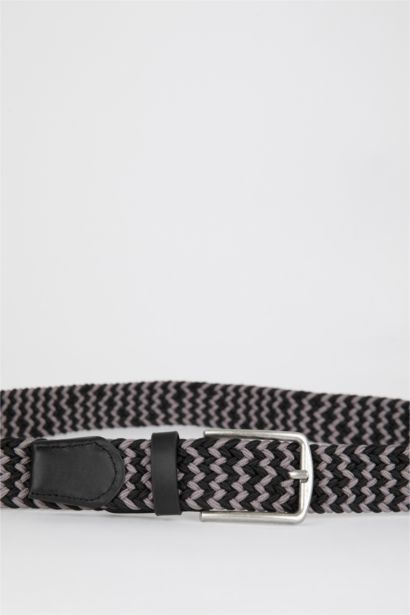 Ceinture en jean à boucle rectangulaire pour hommes