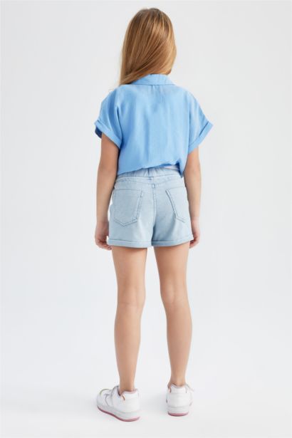 Short Jean Look pour fille