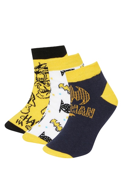 Boy Batman Licensed Cotton 3 Pack Short Socks