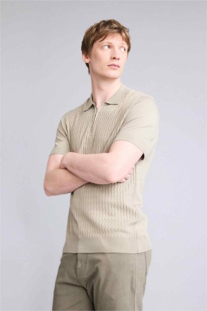 Slim Fit Short Sleeve Polo T-Shirt
