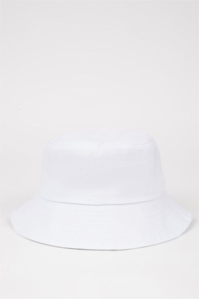 قبعة دلو قطن نسائي مطرز