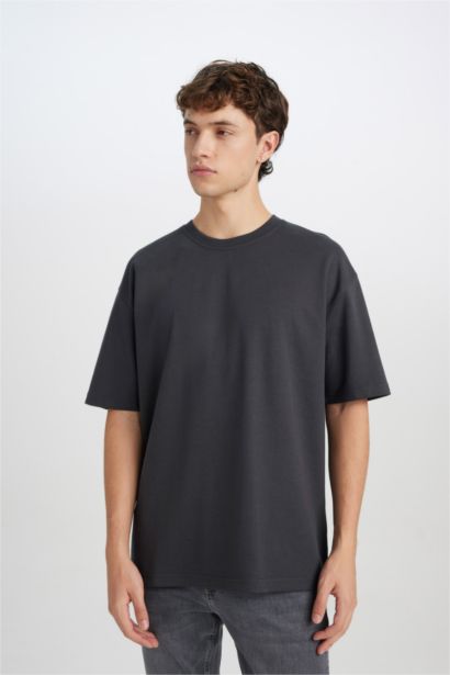 Oversize Crew Neck Basic T-Shirt