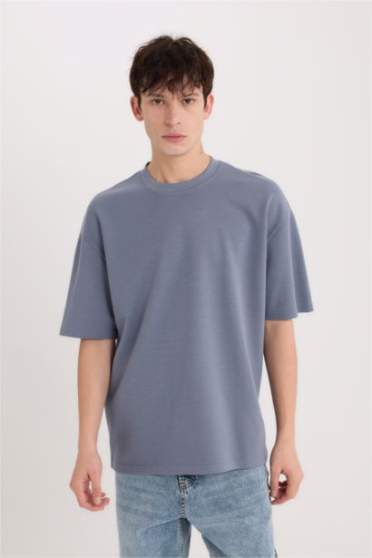 Oversize Fit Crew Neck Short Sleeve Heavy Fabric T-Shirt