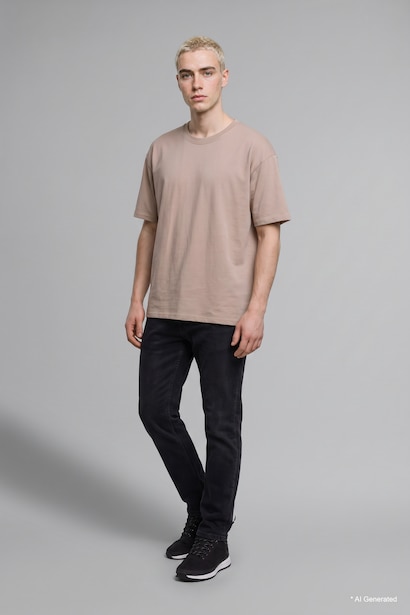 Kırışmaz Oversize Pamuklu Basic Tişört