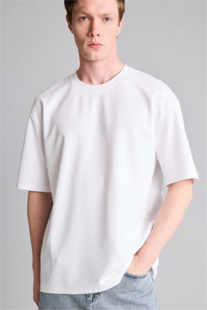 Oversize Pamuklu Basic Tişört