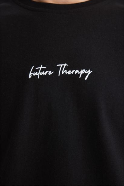 Slim Fit Crew Neck Printed Short Sleeve T-Shirt