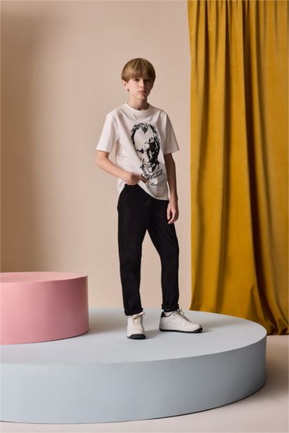 Boy Straight Leg Gabardine Trousers