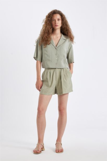 Regular Fit Normal Waist Short Leg Modal Shorts