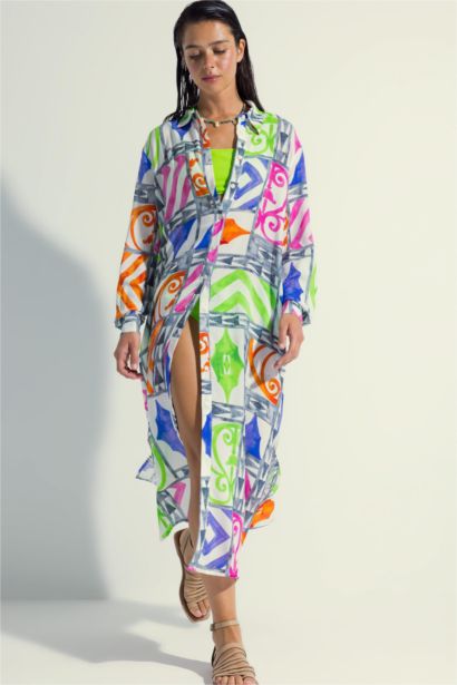 قميص بحر مطبوع قطن عضوي بقصة عادية من Fall In Love