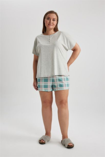 2 piece Plussize Fit Plaid Set