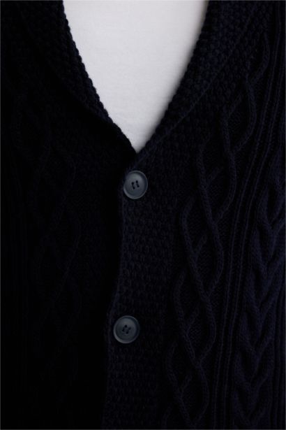 Standard Fit Shawl Collar Knitwear Cardigan