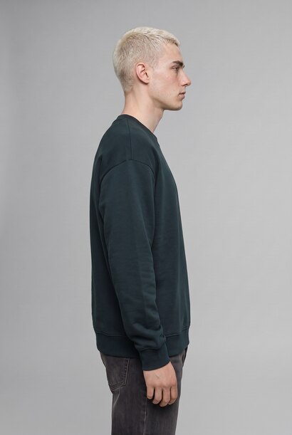 Boxy Fit Printed Crew Neck Sweatshirt