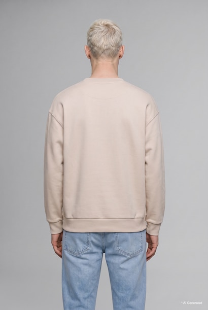Boxy Fit Pamuklu Baskılı Sweatshirt