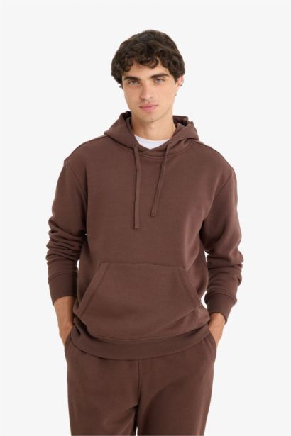 Regular Fit Soft Lining Basic Hoodie