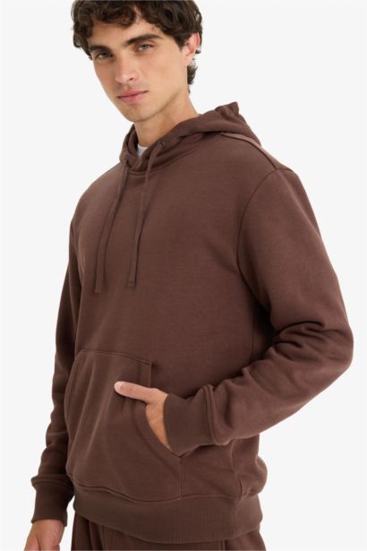 Regular Fit Soft Lining Basic Hoodie