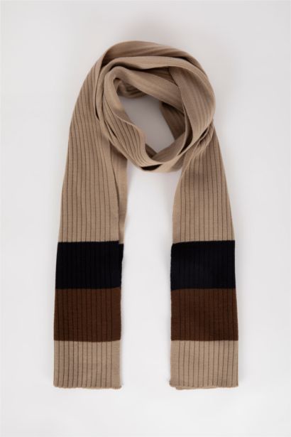 Boy Color Transition Knitwear Scarf Beret Set