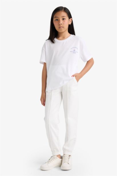 Girl Elastic Waist Basic Jogger Sweatpants