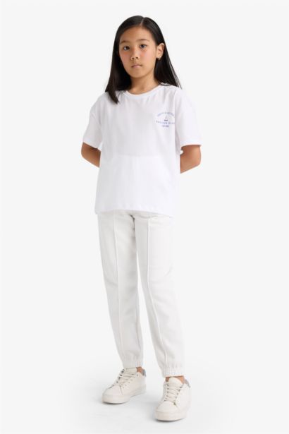 Girl Elastic Waist Basic Jogger Sweatpants