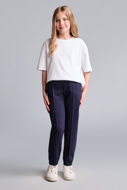 Pantalon de survêtement jogger à taille élastique avec poches pour fille