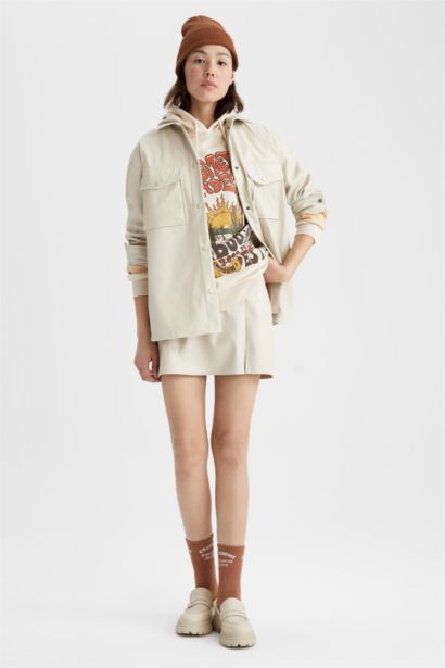 Faux Leather Mini Skirt