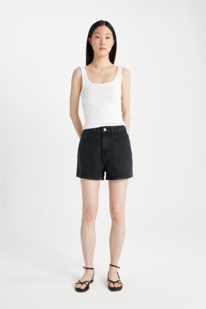 Slim Fit Square Neck Ribbed Camisole Tank Top