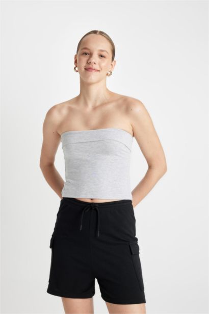 Regular Fit Thin Sweatshirt Fabric Regular Hem Shorts
