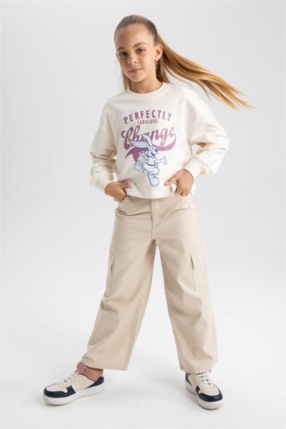 Қыздарға кең аяқ мақта Шалбар