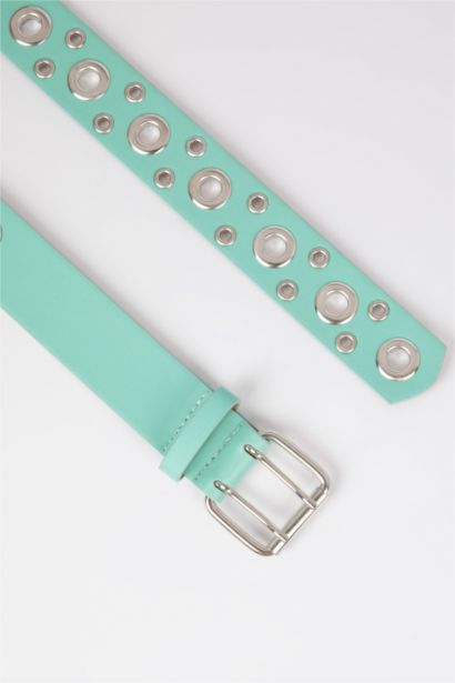 Kadın Oval Toka Suni Deri Jean Kemeri